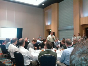 Ray pounding the pavement at a Reseller lunch Ray pounding the pavement at a Reseller lunch