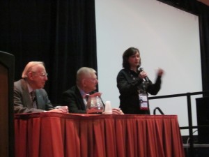 Jim Lovell and Gene Kranz at press conference in SolidWorks World 2011