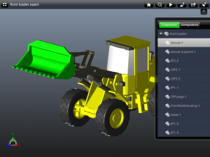 Assemblies files in eDdrawings for iPad - Highlighting components