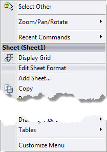 Select Edit Sheet Format