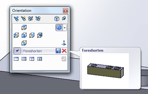 Click the save icon to store the new view for use in other documents