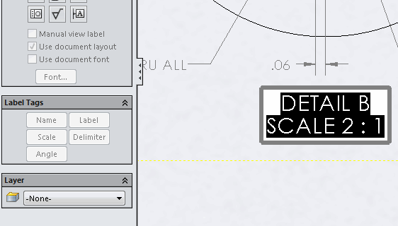 View label element buttons