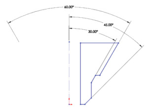 Angle with centerline