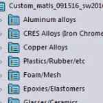 ctopher custom materials for SOLIDWORKS