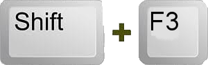 SHIFT-F3 to toggle