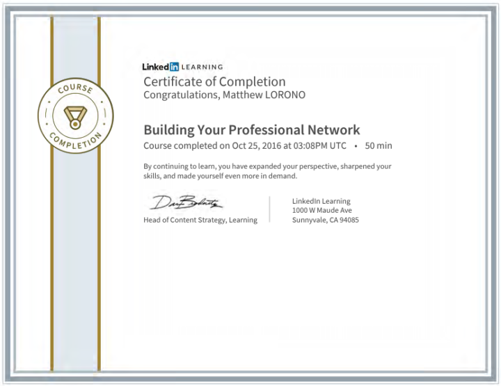 Certificates of Completion